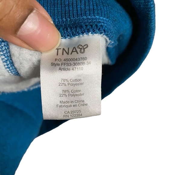 Aritzia TNA Women's Blue Soft Brushed Full Zip Jacket - Picture 6 of 8